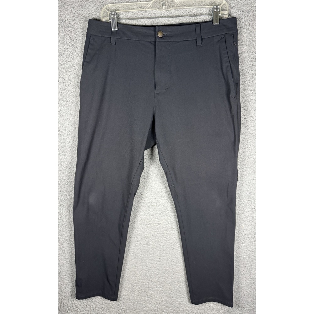 Lululemon Commission Pant Slim Mens 33 Grey ABC Technology Tech Chino Trousers